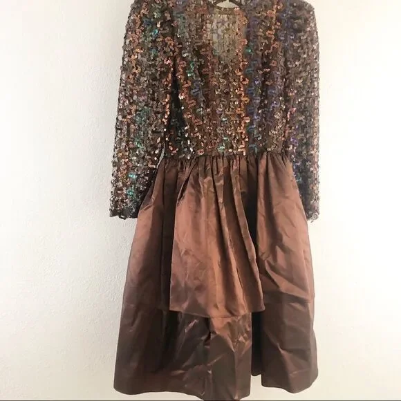 cachet sequin dress Cachet | Dresses | Cachetvintagelong Sleeve Sequin Metallic Dress7